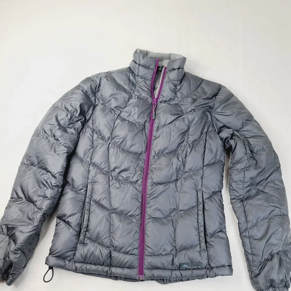 Cordillera Women's Gray Purple Mock Neck Insulated Padded Snow‎ Puffer Jacket M